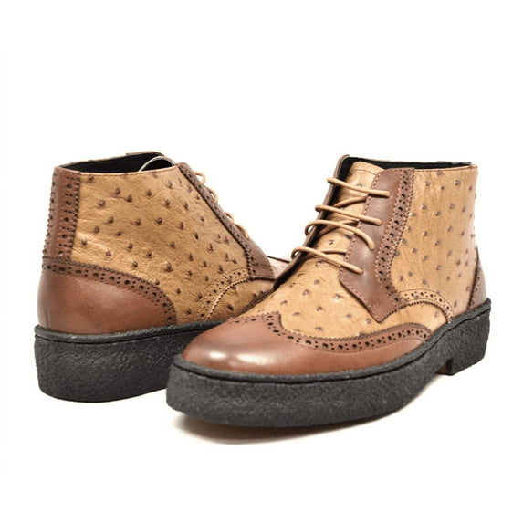 Original Playboy Ostrich & Wingtip Leather Shoes by The British Collection