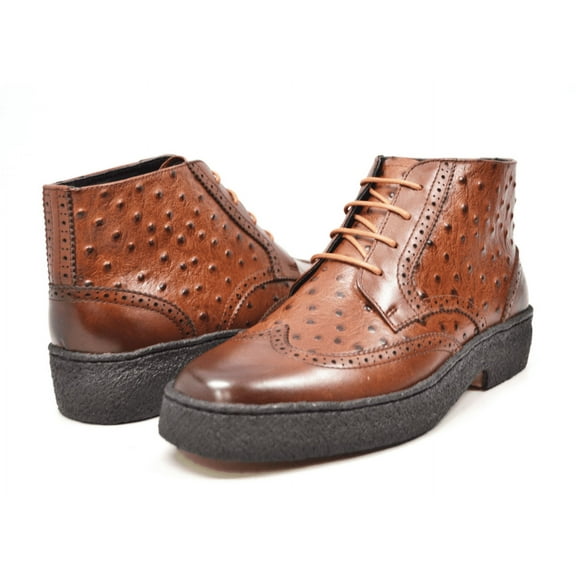 Original Playboy Ostrich & Wingtip Leather Shoes by The British Collection