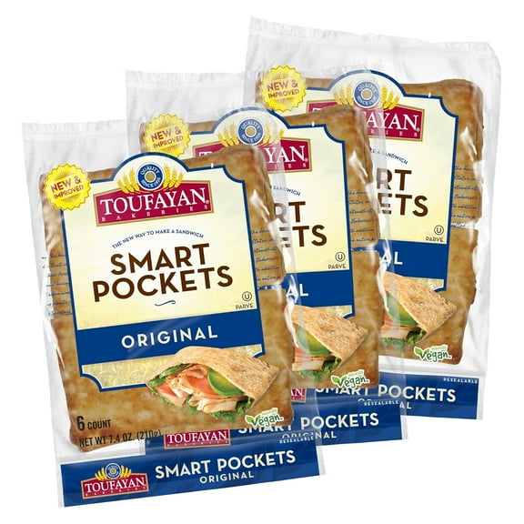 Original Pockets Pita Bread | Naturally Vegan (3 Pack)