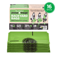 thumbnail image 1 of The Original Poop Bags® - USDA Certified 38% Plant Based Doggie Poop Bags - Arm-Slot Pick-up Dog Waste Bags - 1 Box Dog Bags - 16 Dog Bags For Poop - 12x24 inches - Dog Poop Bags Refills Unscented, 1 of 5