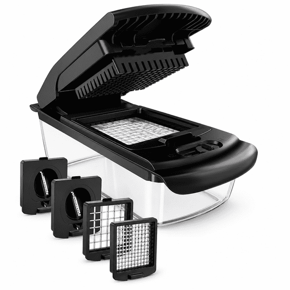The Original Pro Chopper - Vegetable Chopper and Spiralizer, Food Chopper with Container, Fruit Slicer, Kitchen Gadgets & Gifts, Home Essentials (4 in 1, Black)