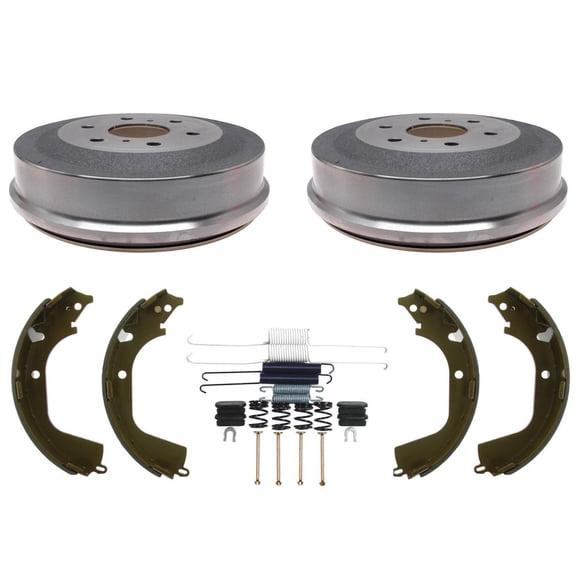 Original Rear Brake Drum and Shoe Kit for GMC for Silverado 1500 2009-2013 - D3EA Certified, High Heat Carbon Content, OE Fitment