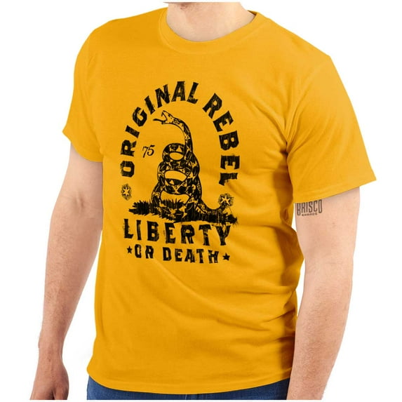 Original Rebel Liberty Death Gadsden Men's Graphic T Shirt Tees Brisco Brands S