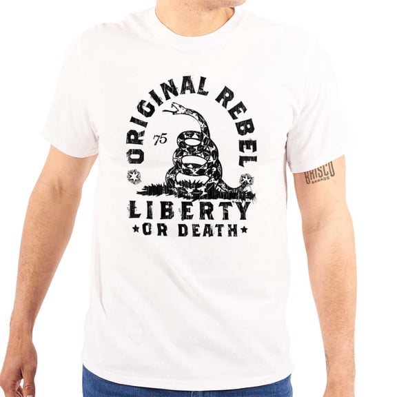 Original Rebel Liberty Death Gadsden Men's Graphic T Shirt Tees Brisco Brands S