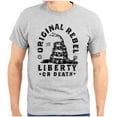 thumbnail image 1 of Original Rebel Liberty Death Gadsden Plus Size Crewneck Graphic Tee Shirt Brisco Brands 4X, 1 of 6