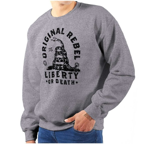 Original Rebel Liberty Death Gadsden Unisex Plus Fleece Graphic Sweatshirt Brisco Brands 3X