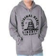 thumbnail image 1 of Original Rebel Liberty Death Gadsden Unisex Fleece Graphic Zip Up Hoodie Brisco Brands 4X, 1 of 6