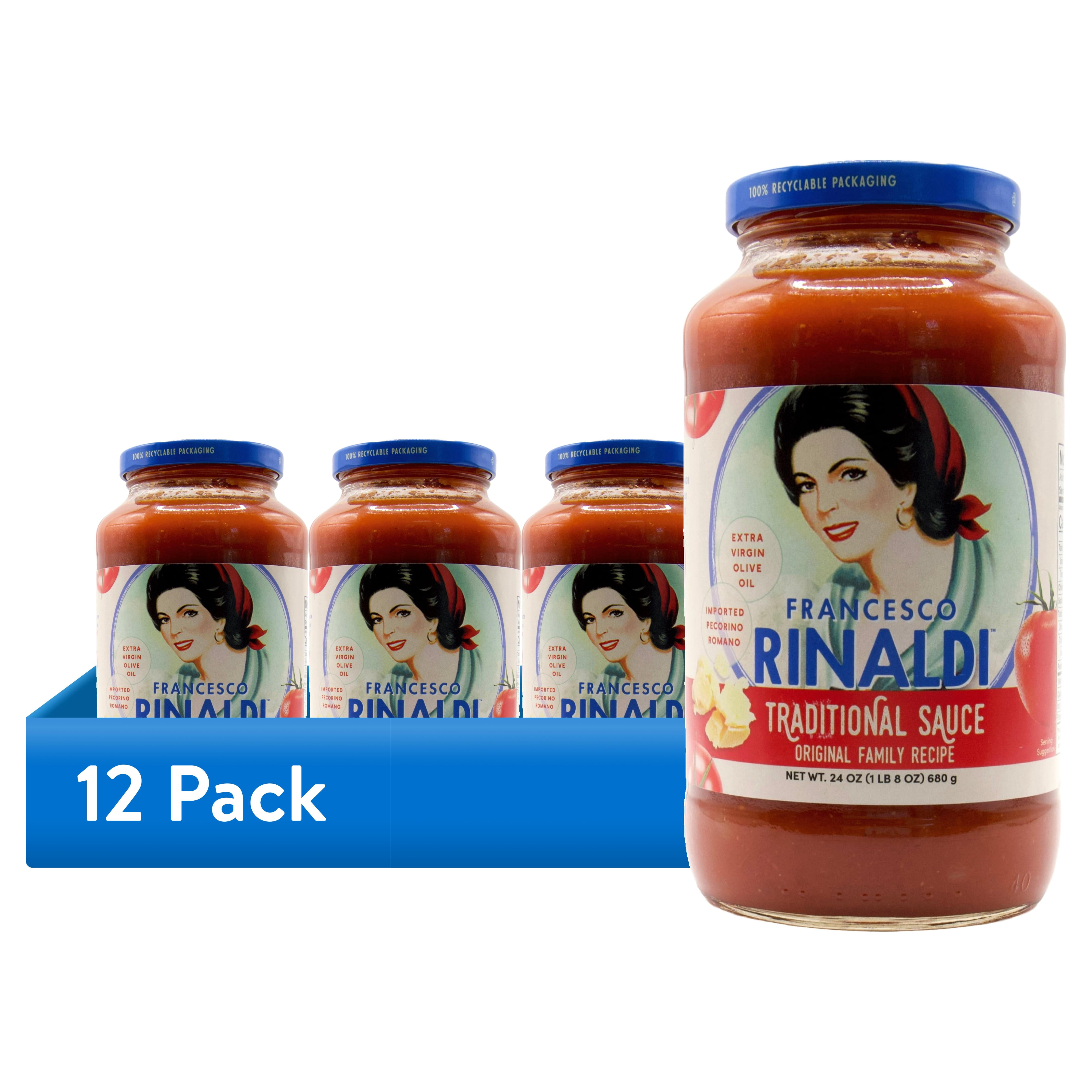 (12 pack) Francesco Rinaldi Traditional Sauce, Original Family Recipe, 24 oz., Low Fat, Gluten Free