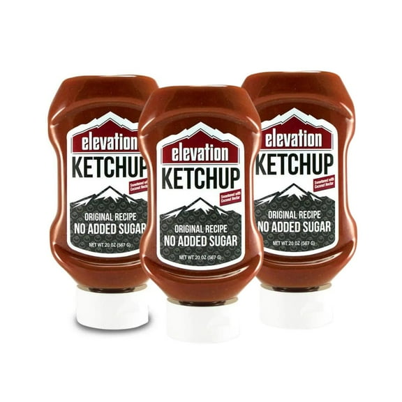 Original Recipe- NO SUGAR ADDED Elevation Gourmet All-Natural Ketchup- 3 Pack