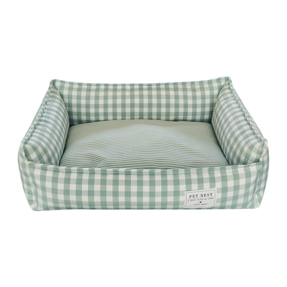 Original Rectangular Pet Bed Soft Cotton Dog Kennel with Non Slip Bottom,Removable Calming Sofa for Small Medium Dogs and Cats,Universal for All Seasons