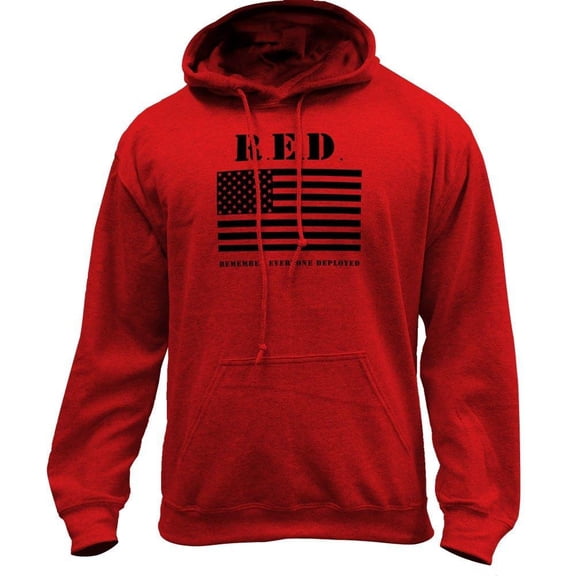 Original Red Friday Flag Remember Everyone Deployed Hoodie