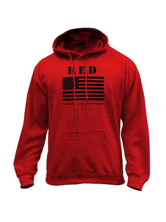 Original Red Friday Flag Remember Everyone Deployed Hoodie