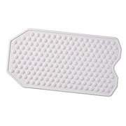 The Original Refinished Bathtub Mat Large Premium Made in Italy Version- No Suction Cup Bath Mat, Designed for Textured and Refinished Bathtubs Made of Quality Vinyl, Not Cheap Plastic (White)
