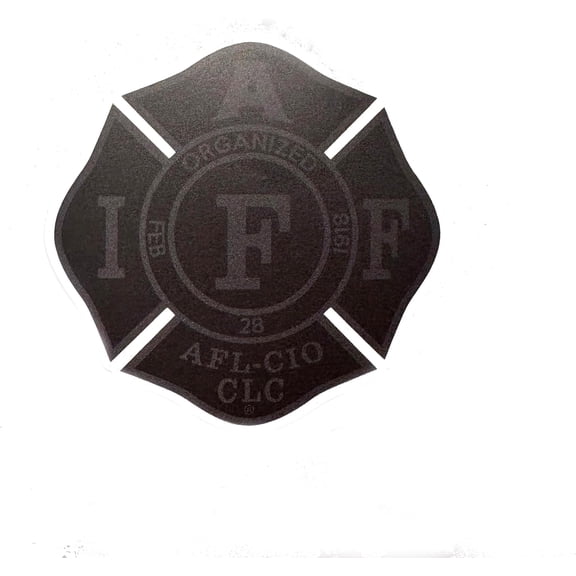 Original Reflective - IAFF Firefighter Quiet Subdued Decal Sticker (Union Made)