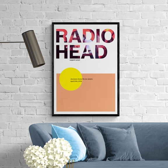 Original Reimagined Radiohead Gig Poster, Concert Modern Art Wall Art Print