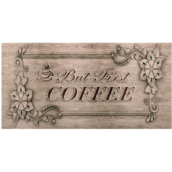 Original Retro Design But First of Coffee Tin Metal Sign Wall Art |Thick Tinplate Print Poster Wall Decoration for Cafe/Kitchen/Coffee Corner