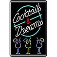 thumbnail image 1 of Original Retro Design Cocktail Dreams Tin Metal Signs Wall Art | Thick Tinplate Print Poster Wall Decoration for Bar, 1 of 3