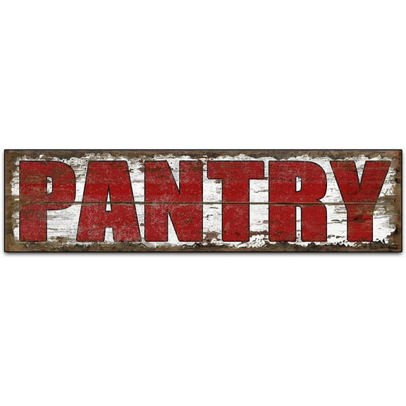 Original Retro Design Pantry Wood Signs Wall Art|Natural Wooden Board Print Poster Wall Decoration