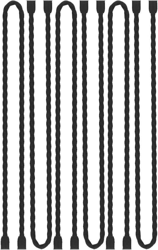 Original Reusable Silicone Twist Ties for Plants, 18in, Black, Cord ...