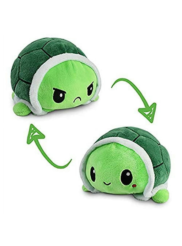 Original Reversible Turtle Plush | Happy Green Flash + Angry Green | Show your mood without a word15cm
