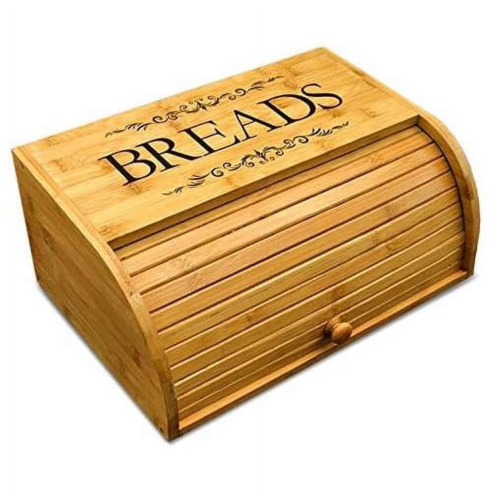 Original Rolltop Bread Box Bamboo Storage Bin