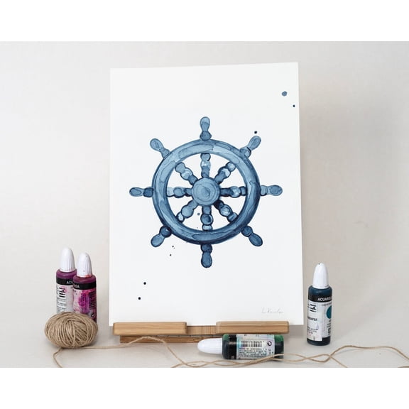 Original Rudder,Painted Artwork, One,Of,A,Kind Original, Unique Wall Art, Nautical Decor, 12x18 UNFRAMED