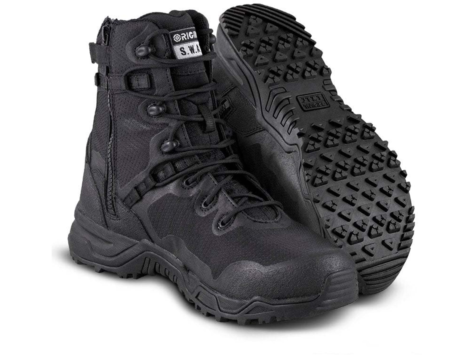 Bota Negra Impermeable Aislada Original S.W.A.T. Metro Air 9" Con Cremallera Lateral