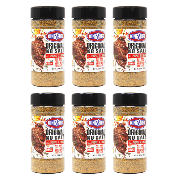 Original No Salt All-Purpose Seasoning, 4.25 Oz | Kingsford Bold, Savory Taste with Zero Sodium for Grilling, Roasting, MSG-Free, Kosher | Ships in an Aromatik Damage Proof Box