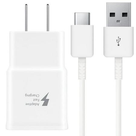 For Original Samsung Adaptive Fast Charger compatible with Samsung Galaxy S9 S9 Plus S8 S8+ S10 S10e S20 S21 Note 8 9 Note 10 USB Fast Wall Charger Adapter Block + 4FT USB Type C Cable Data Cord Kit