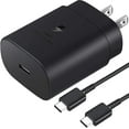 thumbnail image 1 of Super Fast Charging 25W USB C Charger Type C Charger Android Phone Charger for Sony Xperia 1 IV with 4FT (1.2M) USB C PD Charging Cable - Black (US Version), 1 of 5