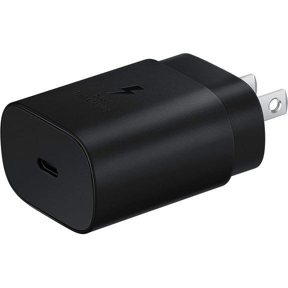 Original Samsung Galaxy Z Fold2 Super Fast Charging Block, 25W Wall Charger USB C Adapter ( Cable Not Included ) - Black