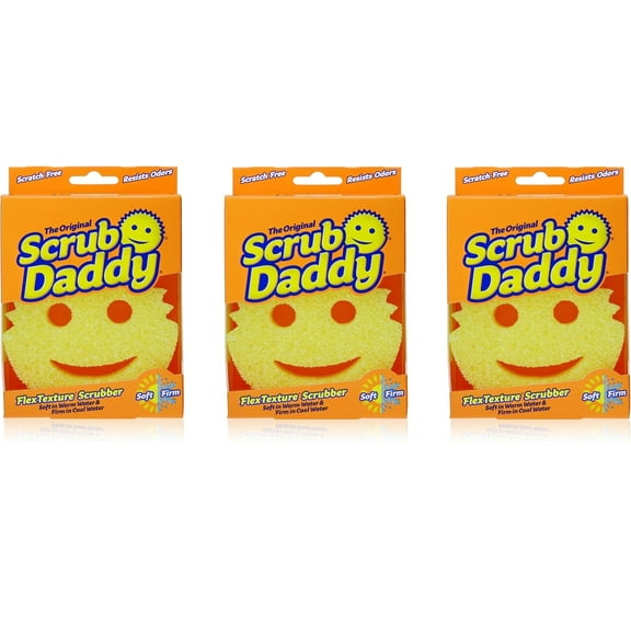Original Scrub Daddy Sponge - Scratch Fr...en and Bathroom, Multi-use, 1ct - 3 Pack