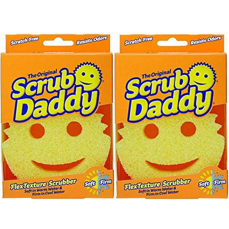  Original Scrub Daddy Sponge - Scratch Free Scrubber for Dishes  and Home, Odor Resistant, Soft in Warm Water, Firm in Cold, Deep Cleaning  Kitchen and Bathroom, Multi-use, Dishwasher Safe, 4ct 