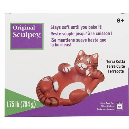Original Sculpey Oven-Bake Clay, 1.75 lb., Terra-Cotta (655345)