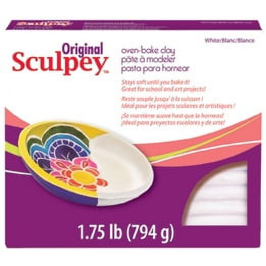 Original Sculpey Oven-Bake Clay, 1.75 lb., White