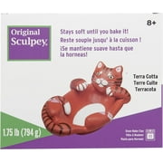 Original Sculpey Terra Cotta, Non Toxic, Polymer Clay, Oven Bake Clay, 1.75 Pounds Great For Modeling, Sculpting, Holiday, DIY And School Projects. Great For All Skill Levels.