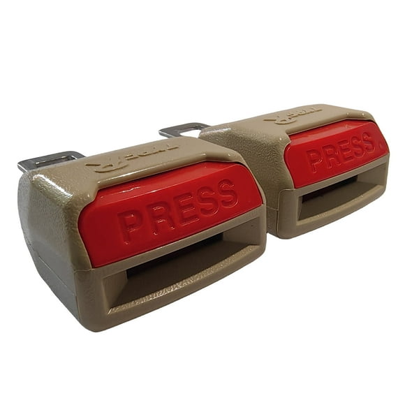 Original Seat Buckle Belt Extenders Button, Buttons Extender for Comfortable Use（2p） (Khaki)