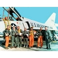 thumbnail image 1 of Original Seven Project Mercury Astronauts Standing Beside A Convair 106-B Aircraft. Left To Right History (36 x 24), 1 of 1
