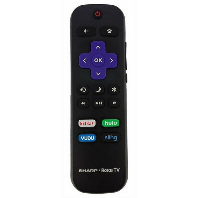 Sharp Original Roku TV Remote Control with Netflix, Hulu, VUDU, Sling