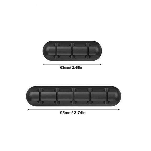 Original Silicone USB Cable Winder Organizer - Desktop Cable Management Clips Holder for Mouse Keyboard Headphone Wire Tidy