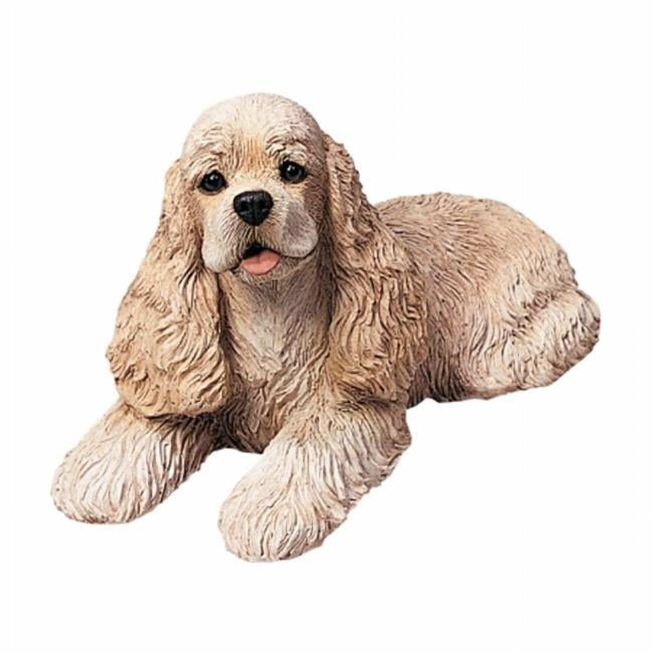 Original Size Buff Cocker Spaniel Sculpture, Lying