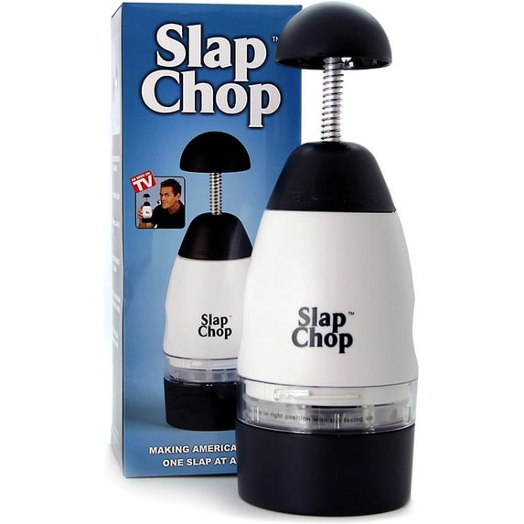 Original Slap Chop Slicer Chopper with Stainless Steel Blades & Butterfly Opening for Easy Cleaning - Vegetable Chopper Gadget - Mini Chopper for Salads - Kitchen Accessory