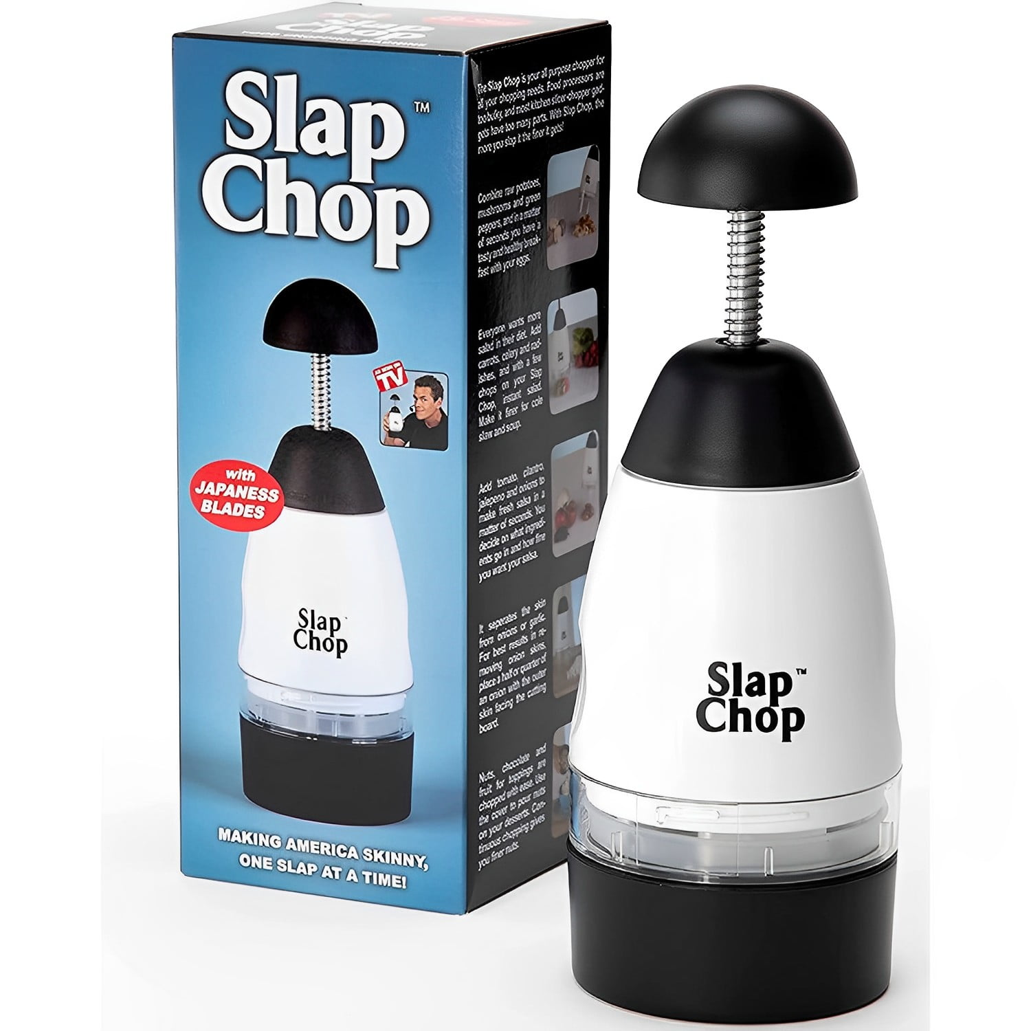Slap Chop Multi-Purpose Food Chopper w/Graty Cheese Grater 