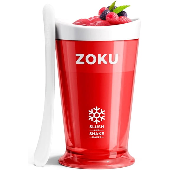 Original Slush and Shake Maker Slushy Cup for Quick Frozen made Single-Serving Slushies Fruit Smoothies and Milkshakes in Minutes BPA-free Red