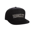 thumbnail image 1 of Original Snapback Custom American Cities State Letters Ajustable Flat Visor Cap (Brooklyn Black, White Black), 1 of 7