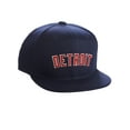 thumbnail image 1 of Original Snapback Custom American Cities State Letters Ajustable Flat Visor Cap (Detroit Navy, White Red), 1 of 4