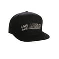 thumbnail image 1 of Original Snapback Custom American Cities State Letters Ajustable Flat Visor Cap (Los Angeles Black, White Black), 1 of 7