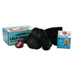 Original Snuggle Puppy Toys - Heartbeat Puppy for Dogs - Pet Anxiety Relief and Calming Aid - Comfort Dog Toys for Behavioral Training in Black