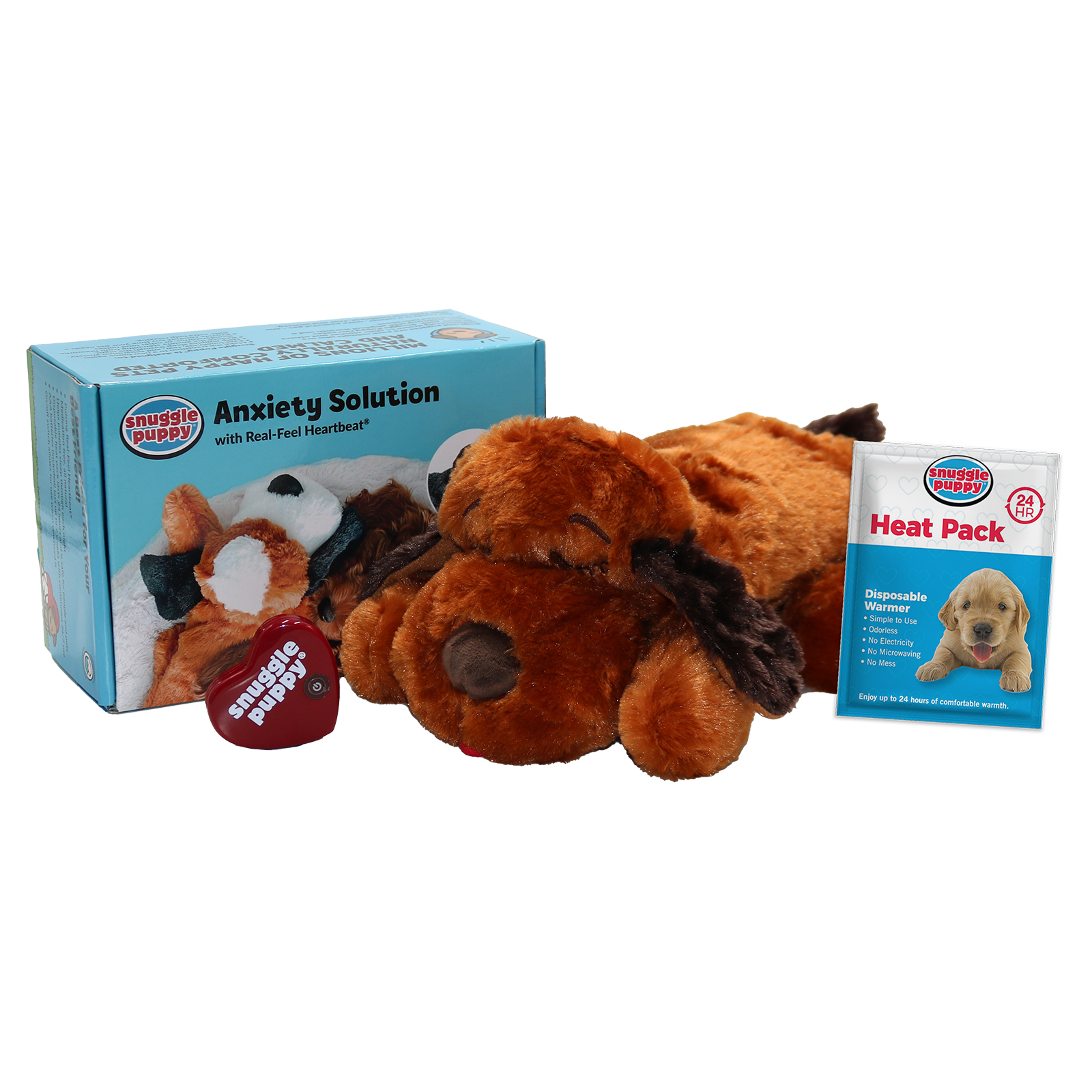AIPINQI Doggy Heartbeat Stuffed Toy, Pet Anxiety Relief Sleep Aid