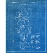 Original Space Suit Artwork Submitted In 1973 - Space - Patent Art Print